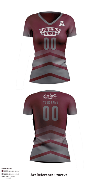 Women's Short Sleeve Vneck Shirt, Ambridge Area Senior High School Volleyball, Men's Volleyball, Teamtime, Team time, sublimation, custom sports apparel, team uniforms, spirit wear, spiritwear, sports uniforms, custom shirts, team store, custom team store, fundraiser sports, apparel fundraiser