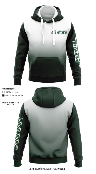 Lindenhurst High School Bowling 54901887 Hoodie - 1