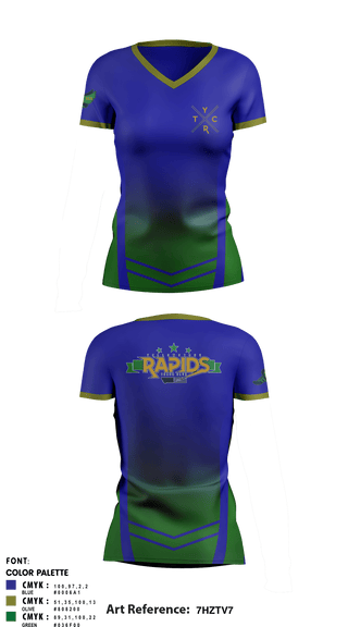 Women's Short Sleeve Vneck Shirt, Yellowstone Rapids Track, Track & Field, Teamtime, Team time, sublimation, custom sports apparel, team uniforms, spirit wear, spiritwear, sports uniforms, custom shirts, team store, custom team store, fundraiser sports, apparel fundraiser