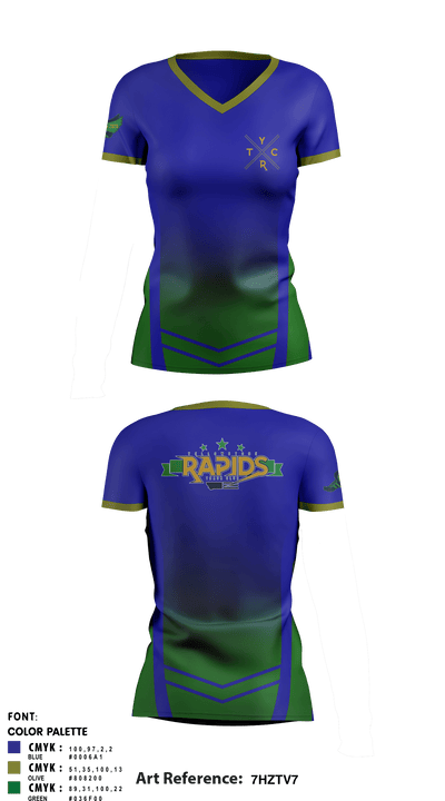 Yellowstone Rapids Track 62906431 Women's Short Sleeve V-neck Shirt - 2