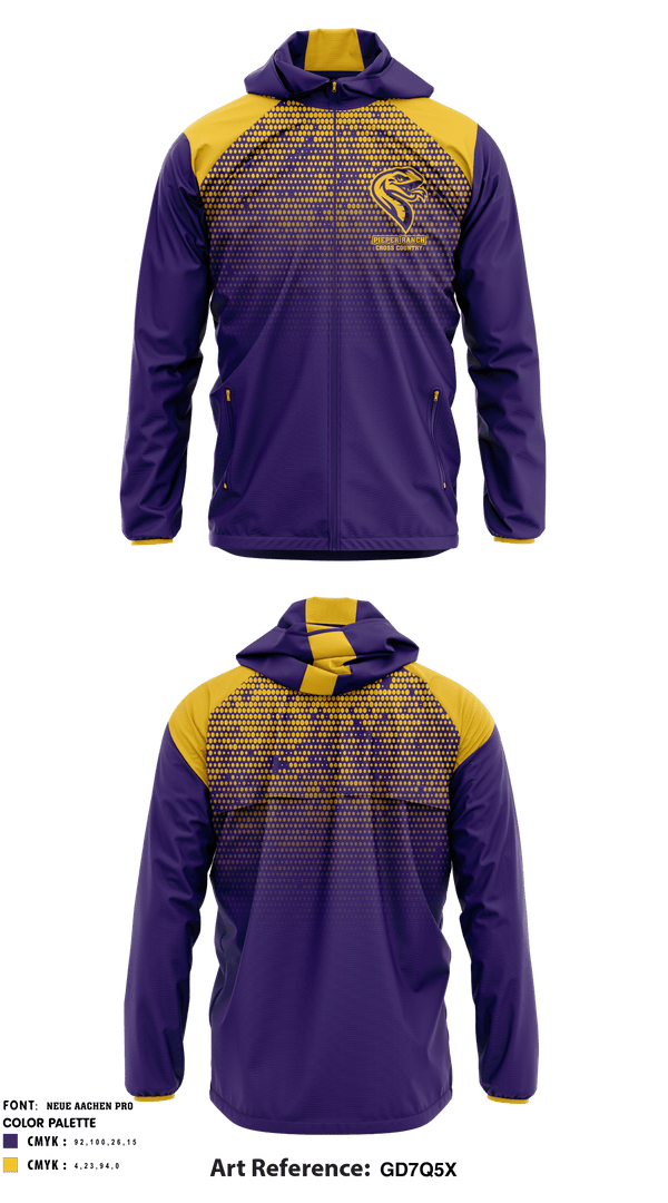 Windbreaker, Pieper Ranch Middle School Cross Country, Cross Country, Teamtime, Team time, sublimation, custom sports apparel, team uniforms, spirit wear, spiritwear, sports uniforms, custom shirts, team store, custom team store, fundraiser sports, apparel fundraiser