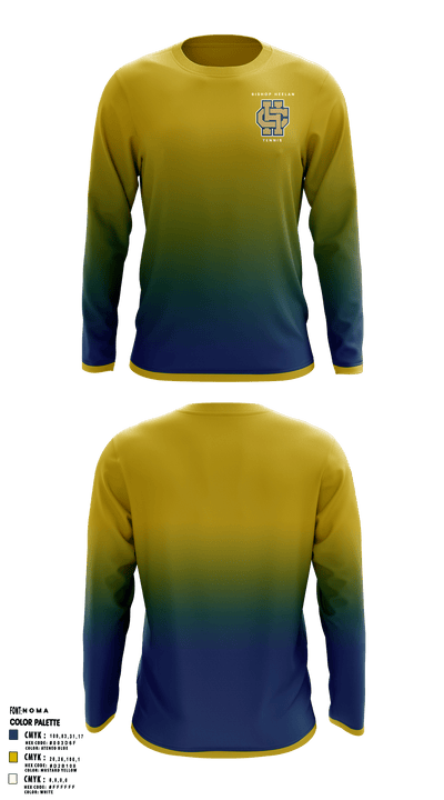 Bishop Heelan Catholic High School Tennis 72857820 Long Sleeve Performance Shirt - 1