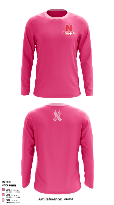 University of Nebraska Golf 3369063 Long Sleeve Performance Shirt - 2