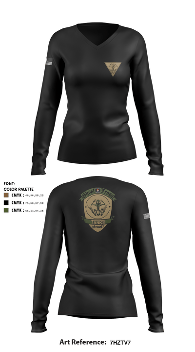 Ghost Frogs 70808894 Women's Long Sleeve V-neck Shirt - 3