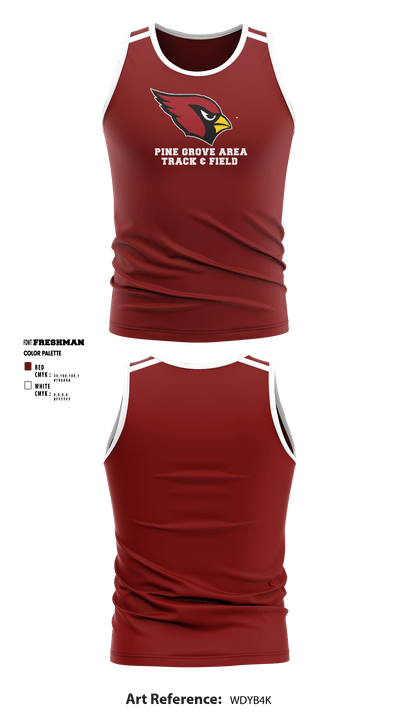 Pine Grove Area High School Track 4343873 Tank Top - 1