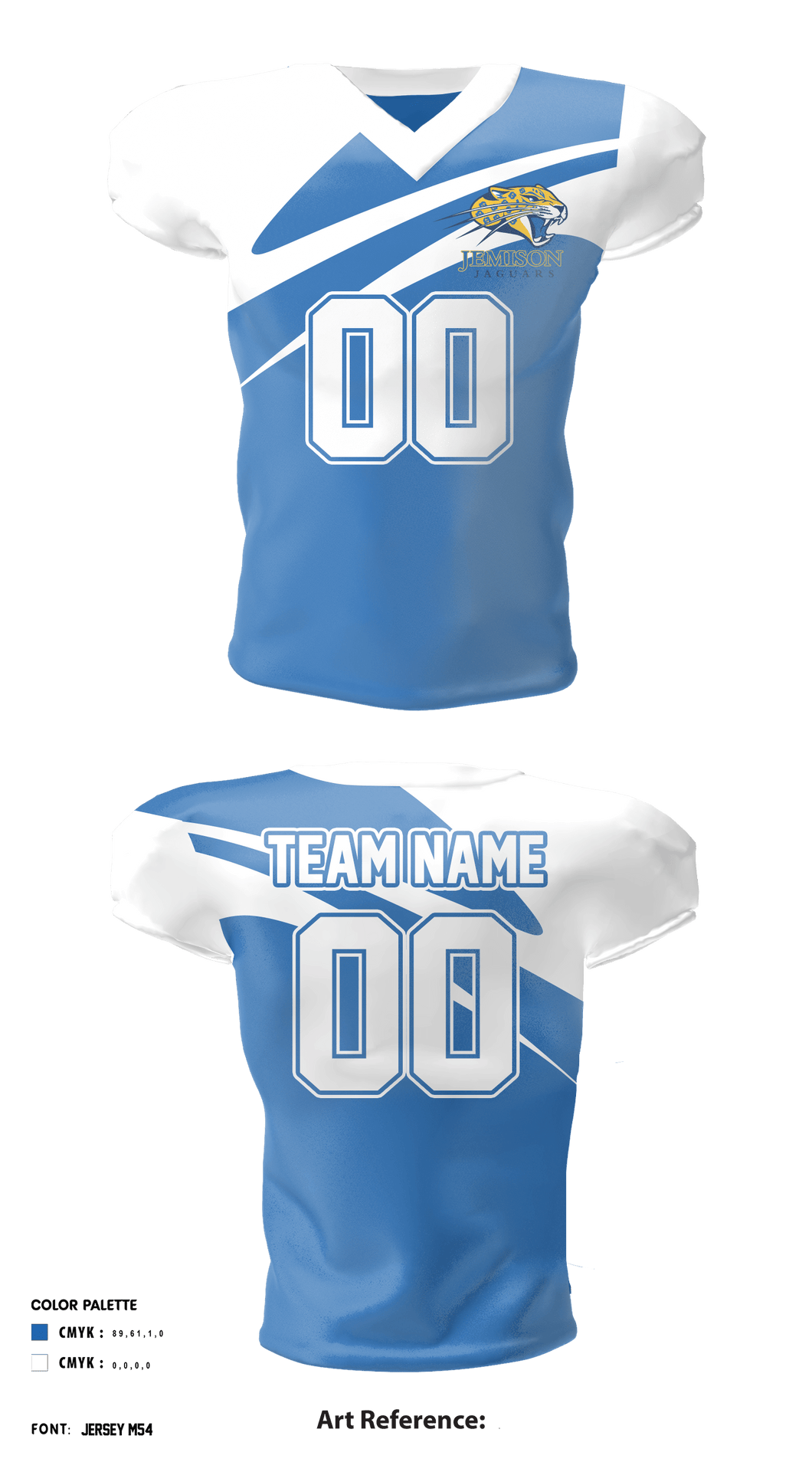 Sublimated Football Jersey Jaguars Style