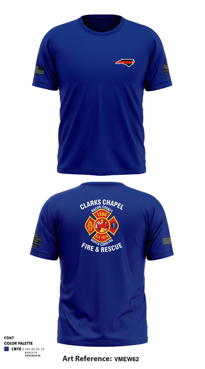 Clarks Chapel Fire & Rescue 66405091 Short Sleeve Performance Shirt - 1
