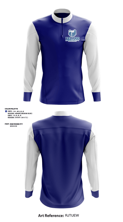 Kellogg Community College Basketball 22163643 Quarter Zip Jacket - 1