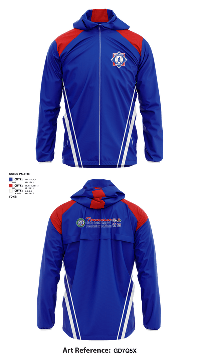Tennessee State Babe Ruth League 69755727 Windbreaker - 1