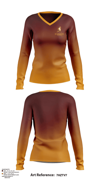 Women's Long Sleeve Vneck Shirt, Cinco Ranch Junior High School Tennis, Tennis, Teamtime, Team time, sublimation, custom sports apparel, team uniforms, spirit wear, spiritwear, sports uniforms, custom shirts, team store, custom team store, fundraiser sports, apparel fundraiser
