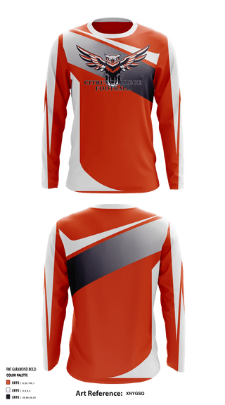 Long Sleeve Performance Shirt, Citrus College Football, Football, Teamtime, Team time, sublimation, custom sports apparel, team uniforms, spirit wear, spiritwear, sports uniforms, custom shirts, team store, custom team store, fundraiser sports, apparel fundraiser