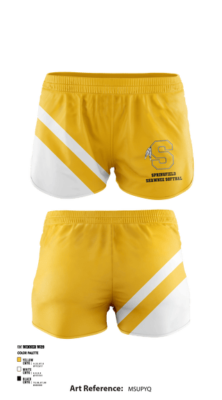 Women's Shorts, Springfield Shawnee BYSA, Spirit Store, Teamtime, Team time, sublimation, custom sports apparel, team uniforms, spirit wear, spiritwear, sports uniforms, custom shirts, team store, custom team store, fundraiser sports, apparel fundraiser