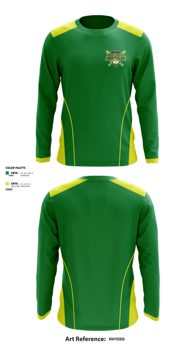 Pacifica American Little League 65485542 Long Sleeve Performance Shirt - 1