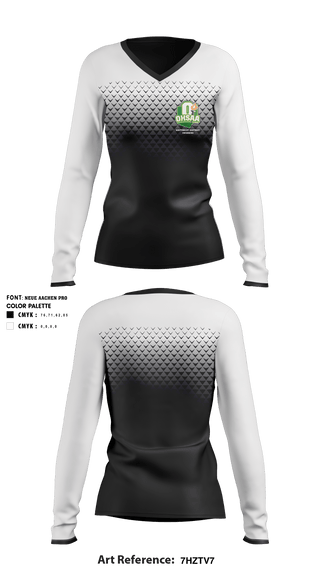 Women's Long Sleeve Vneck Shirt, Ohsaa Southwest District - Swmming, Swimming, Teamtime, Team time, sublimation, custom sports apparel, team uniforms, spirit wear, spiritwear, sports uniforms, custom shirts, team store, custom team store, fundraiser sports, apparel fundraiser