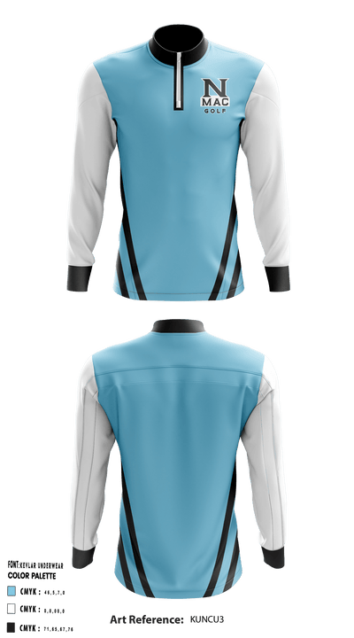 North Mac High School Golf 69264129 Quarter Zip Jacket - 1
