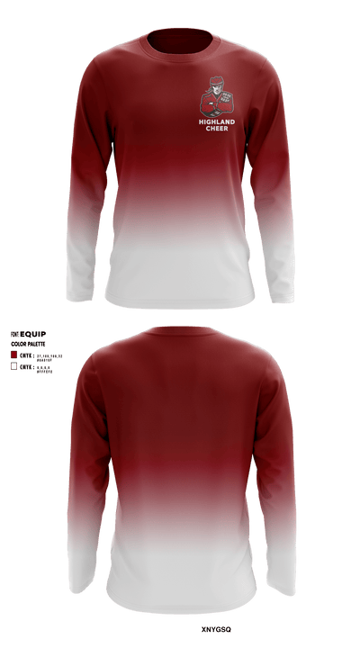 Highland High School Cheer 84657938 Long Sleeve Performance Shirt - 4