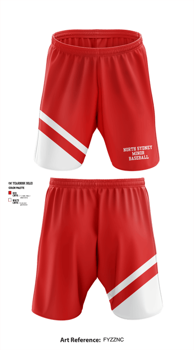 North Sydney Minor Baseball 91022558 Athletic Shorts With Pockets - 1