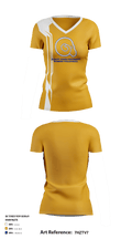 Albany State University Women's Volleyball 18785710 Women's Short Sleeve V-neck Shirt - 2