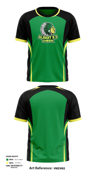Albany R-3 School Cheer 1481341 Short Sleeve Performance Shirt - 1