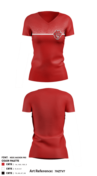 Women's Short Sleeve Vneck Shirt, Colleyville Heritage High School Cheer, , Teamtime, Team time, sublimation, custom sports apparel, team uniforms, spirit wear, spiritwear, sports uniforms, custom shirts, team store, custom team store, fundraiser sports, apparel fundraiser