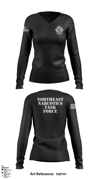 Women's Long Sleeve Vneck Shirt, , Police, Teamtime, Team time, sublimation, custom sports apparel, team uniforms, spirit wear, spiritwear, sports uniforms, custom shirts, team store, custom team store, fundraiser sports, apparel fundraiser
