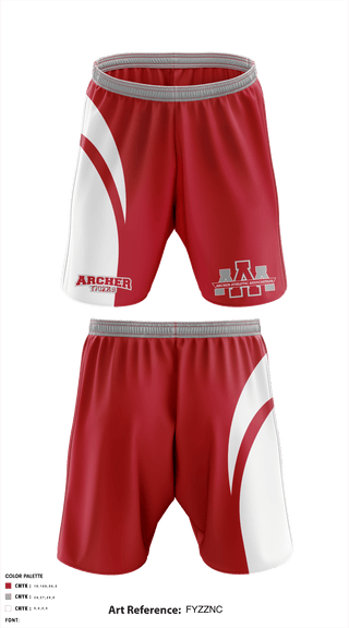 Athletic Shorts With Pockets, Archer Athletic Association, School Spirit Store, Teamtime, Team time, sublimation, custom sports apparel, team uniforms, spirit wear, spiritwear, sports uniforms, custom shirts, team store, custom team store, fundraiser sports, apparel fundraiser