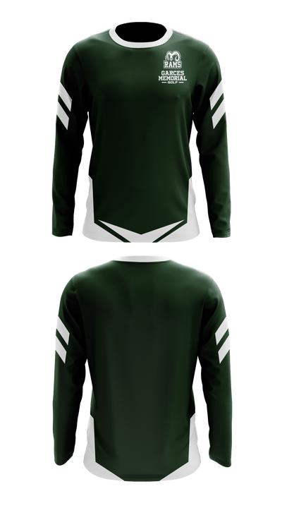 Garces Memorial High School Golf 67326135 Long Sleeve Performance Shirt - 1