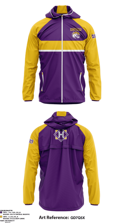 Hattiesburg High School Powerlifting 97684171 Windbreaker - 2