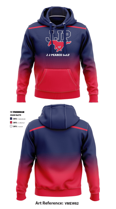 J J Pearce High School Golf 33350592 Hoodie - 1