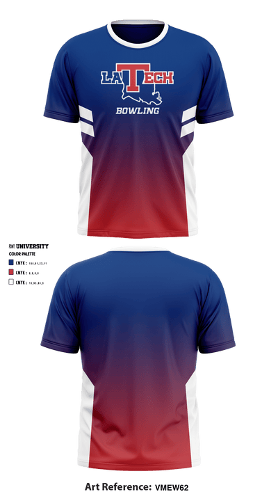 Louisiana Tech University Bowling 45233831 Short Sleeve Performance Shirt - 1