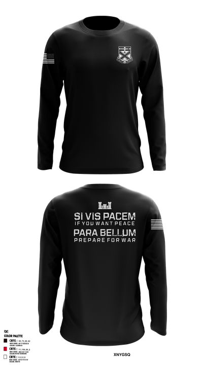 276th Engineer Battalion 45017184 Long Sleeve Performance Shirt - 1