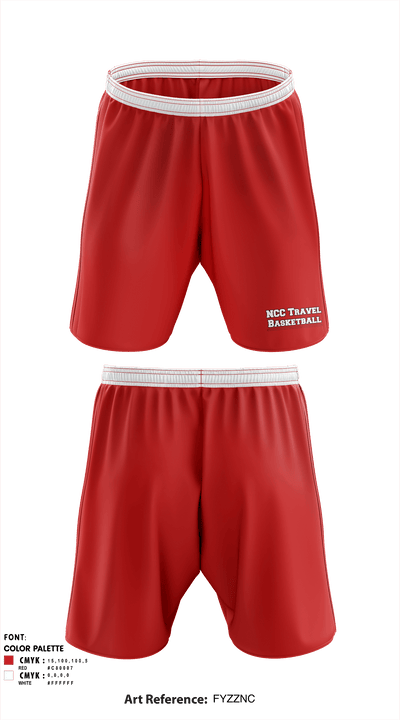NCC Travel Basketball 71979699 Athletic Shorts With Pockets - 1