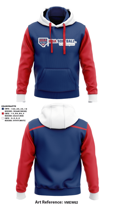 Usa Softball New Hampshire 15032759 Hoodie - 1