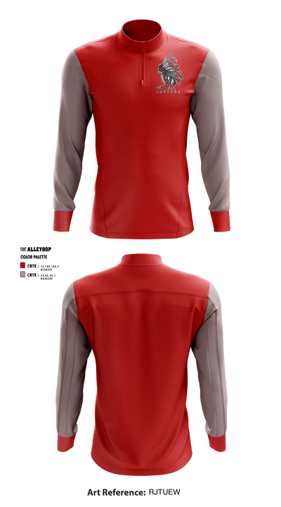 West Allegheny High School Rugby 30589665 Quarter Zip Jacket - 1