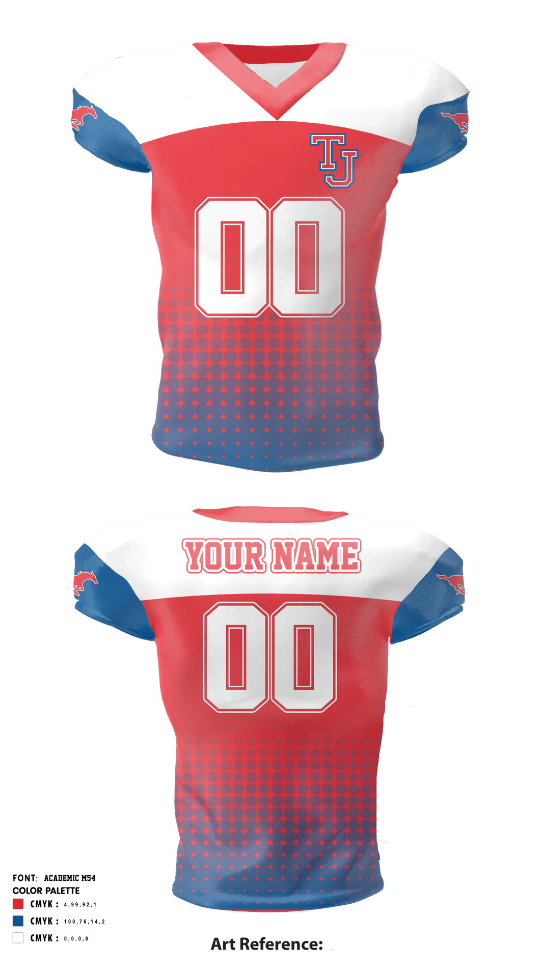 Thomas Jefferson High School Football 68122114 Football Jersey - 1