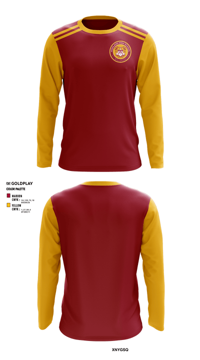 Highland High School Football 23409729 Long Sleeve Performance Shirt - 1