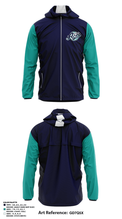 Oconee Aces 39035175 Windbreaker - 1