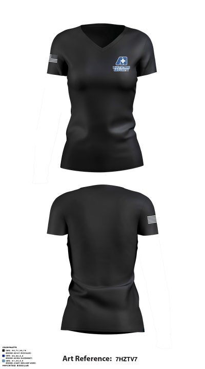 MultiCare Security 13056077 Women's Short Sleeve V-neck Shirt - 1