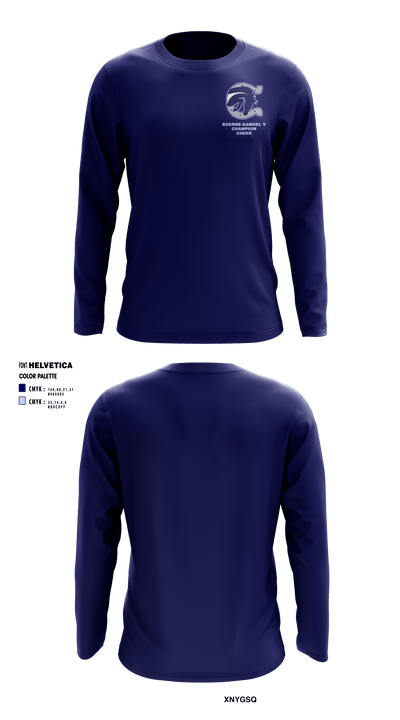 Boerne-Samuel V Champion High School Cheer 82768377 Long Sleeve Performance Shirt - 2