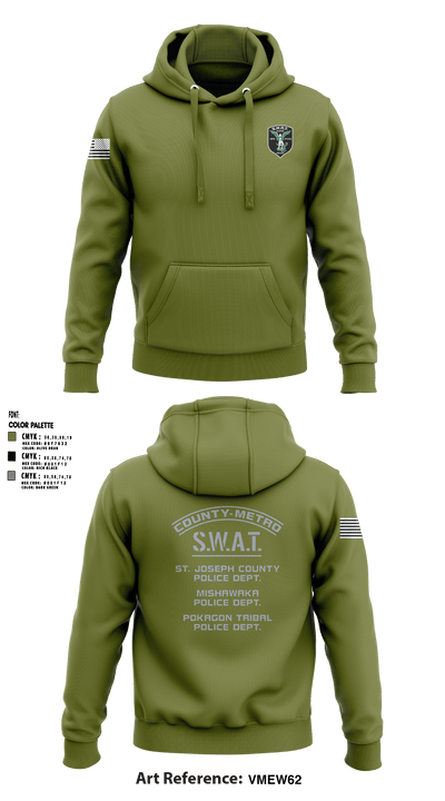 St. Joseph County SWAT 30759659 Hoodie - 2