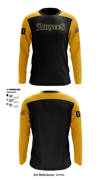 Los Angeles Pirates 74312267 Long Sleeve Performance Shirt - 2