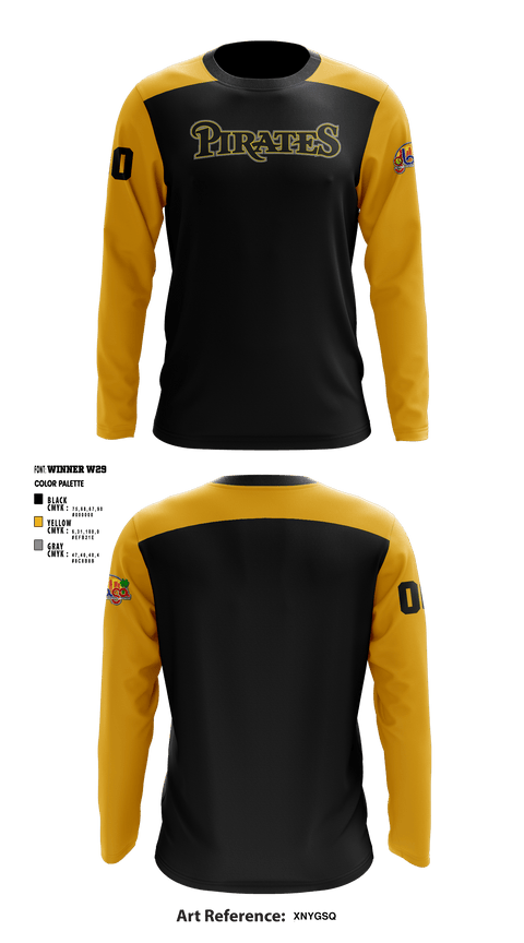 Long Sleeve Performance Shirt, Los Angeles Pirates, Baseball, Teamtime, Team time, sublimation, custom sports apparel, team uniforms, spirit wear, spiritwear, sports uniforms, custom shirts, team store, custom team store, fundraiser sports, apparel fundraiser