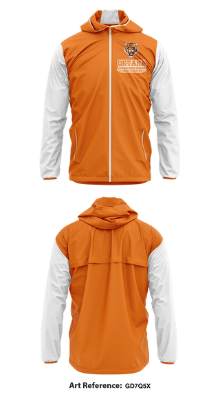 Windbreaker, Oktaha Junior High School Cross Country, Cross Country, Teamtime, Team time, sublimation, custom sports apparel, team uniforms, spirit wear, spiritwear, sports uniforms, custom shirts, team store, custom team store, fundraiser sports, apparel fundraiser