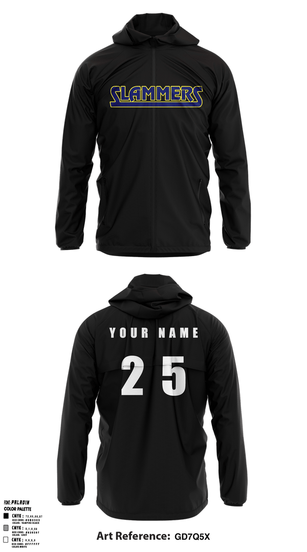 Windbreaker, Slammers FP, Softball, Teamtime, Team time, sublimation, custom sports apparel, team uniforms, spirit wear, spiritwear, sports uniforms, custom shirts, team store, custom team store, fundraiser sports, apparel fundraiser