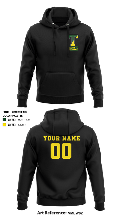 Taconic High School Volleyball 26091009 Hoodie - 3