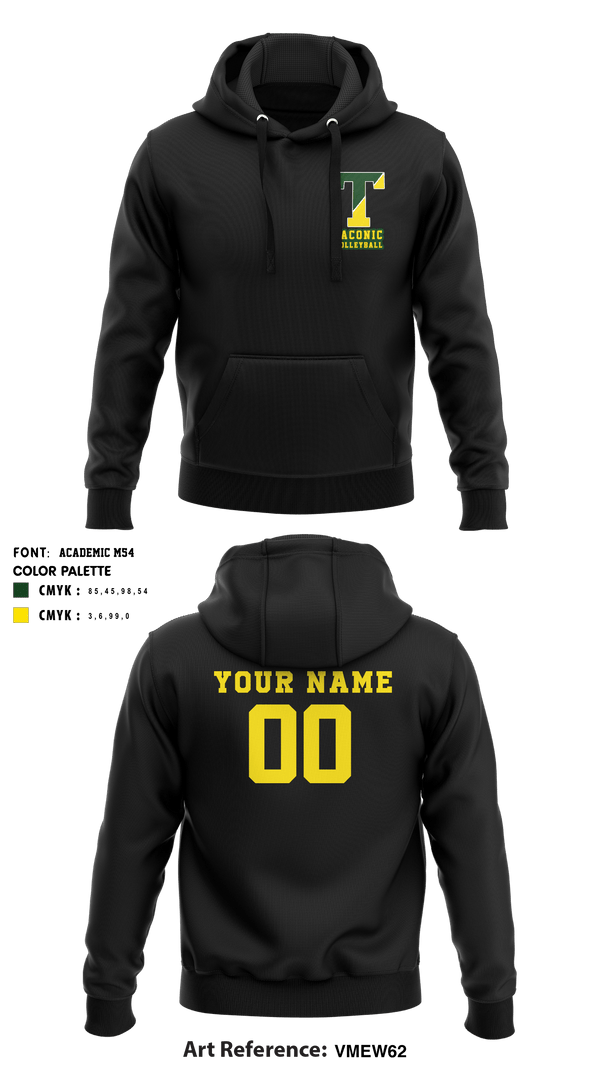 Hoodie, Taconic High School Volleyball, Women's Volleyball, Teamtime, Team time, sublimation, custom sports apparel, team uniforms, spirit wear, spiritwear, sports uniforms, custom shirts, team store, custom team store, fundraiser sports, apparel fundraiser