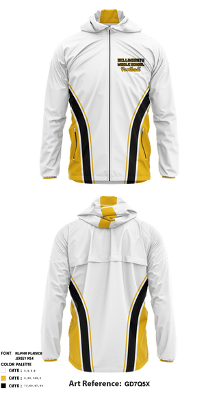 Windbreaker, Bellingrath Middle School Football, Football, Teamtime, Team time, sublimation, custom sports apparel, team uniforms, spirit wear, spiritwear, sports uniforms, custom shirts, team store, custom team store, fundraiser sports, apparel fundraiser