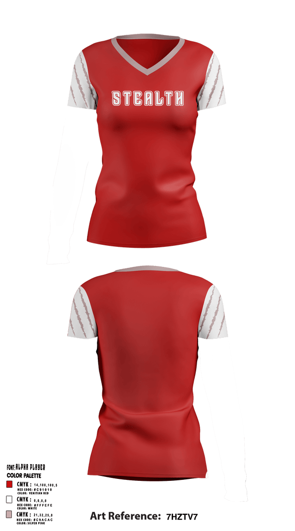 Women's Short Sleeve Vneck Shirt, Stealth Softball Org, Softball, Teamtime, Team time, sublimation, custom sports apparel, team uniforms, spirit wear, spiritwear, sports uniforms, custom shirts, team store, custom team store, fundraiser sports, apparel fundraiser