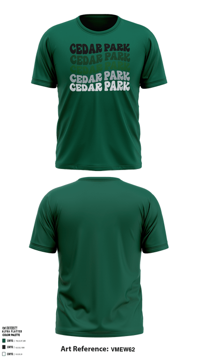 Cedar Park Timberwolves 13556335 Short Sleeve Performance Shirt - 13png