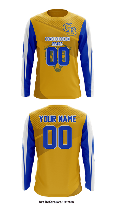 Conshohocken Youth Football 65509464 Long Sleeve Performance Shirt - 4